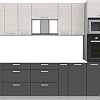 Готовая кухня Интерлиния Мила Лайт 3.6 ВТ без столешницы (вудлайн кремовый/антрацит)