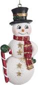 Елочная игрушка Goodwill Xmas 2024 Снеговик с леденцом MO 96307_1
