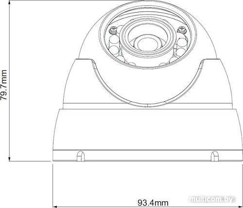 CCTV-камера Dahua DH-HAC-HDW2120MP-0360B