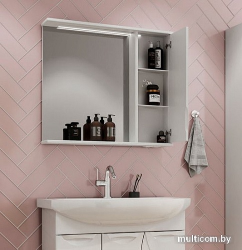 Volna Шкаф с зеркалом Adel 70 R (белый)