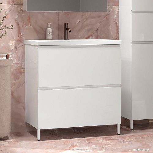 Belux Тумба под умывальник Минск Н 50-02 (1, белый глянцевый)