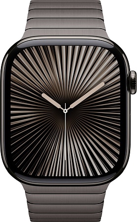 Умные часы Apple Watch Series 10 46 мм (титановый корпус, сланец/сланец, стальной ремешок)