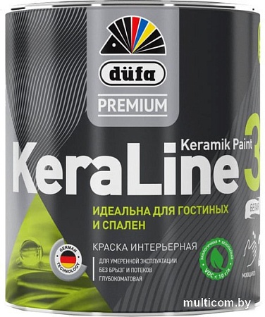 Краска Dufa ВД KeraLine 3 (900 мл, белый)