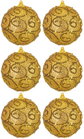 Елочная игрушка Elan Gallery Вензеля 970115 (золото)