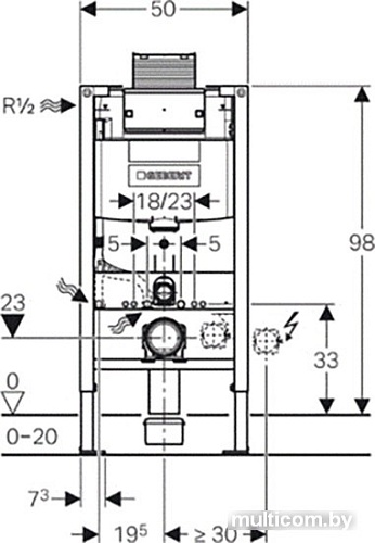 Инсталляция для унитаза Geberit Omega 12 111.030.00.1