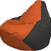Кресло-мешок Flagman Груша Макси Г2.1-210 (оранжевый/тёмно-серый)