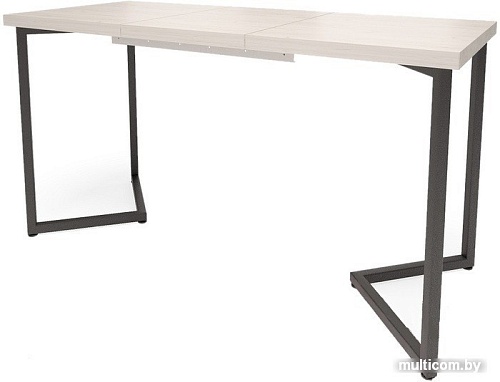 Кухонный стол Millwood Лофт Лондон Л 110-150x70x76 (дуб белый Craft-металл черный)