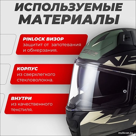 LS2 FF811 Vector II Absolute (S, матовый черный/серебристый)