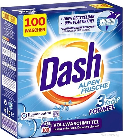 Стиральный порошок DASH Alpen Frische 3 fash formel 6 кг