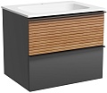 Sancos Тумба под умывальник Delta DL60GR (дуб красный/графит)