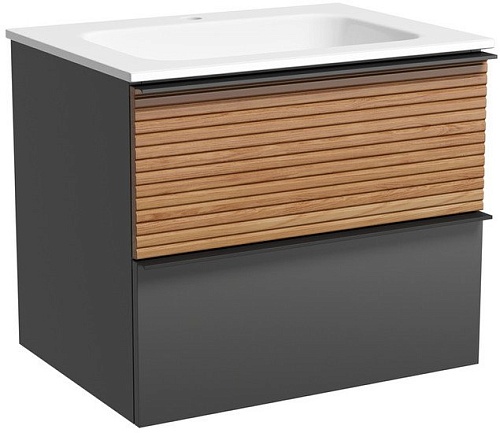 Sancos Тумба под умывальник Delta DL60GR (дуб красный/графит)