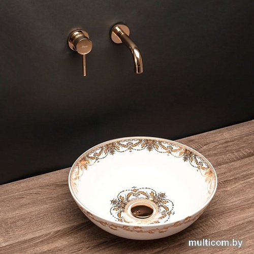 Умывальник Rea Elita (белый/золотистый)