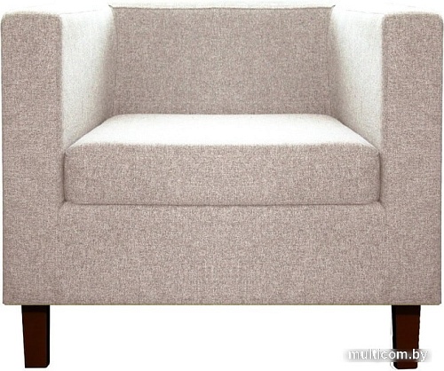 Интерьерное кресло Brioli Билли Д (рогожка, J1 кремовый/темные ножки)