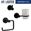 Набор аксессуаров для ванной Lauter 21TS20116 + 21T2010 + 21TS20112 (Matt Black, 3 предмета)