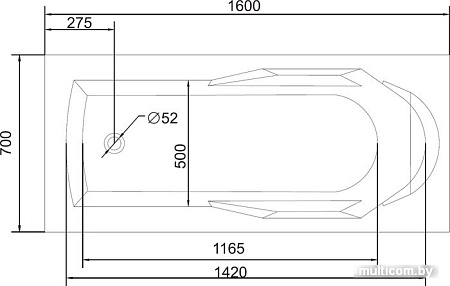 Ванна Cersanit Santana 160x70