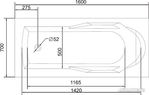 Ванна Cersanit Santana 160x70