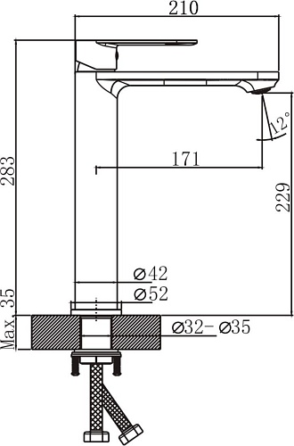 Умывальник Lauter 21518-1 + Moon 21СK81691C