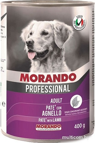 Консервированный корм для собак Morando Паштет с ягненком 09895 400 г