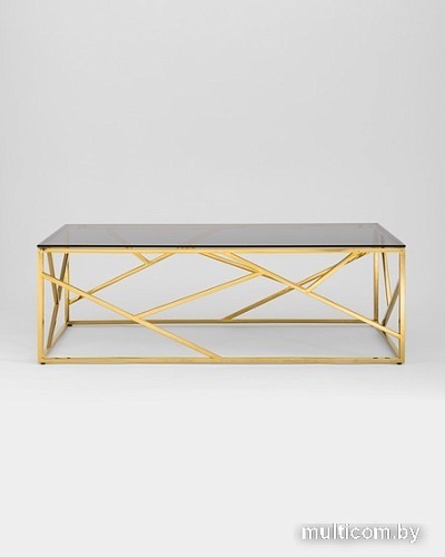 Журнальный столик Stool Group Арт Деко 120x60 ECT-015-TG-SK (стекло Smoke/сталь золото)