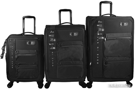 Чемодан-спиннер Mironpan 50124-2 63 см (черный)