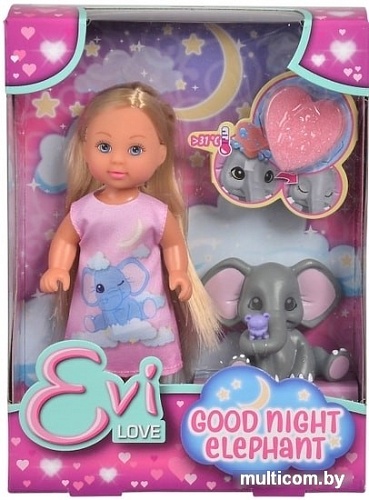 Кукла Simba Evi LOVE Эви Спокойной ночи с слоненком 5733355