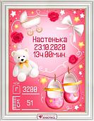 Алмазная мозаика Алмазная Живопись Метрика для девочки с игрушками АЖ-1904