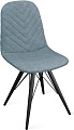Стул Трия Шерри К3 (черный муар/микровелюр Duna Dustry Blue)