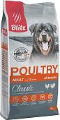 Сухой корм для собак Blitz Classic Adult All Breeds Poultry (с домашней птицей для всех взрослых пород) 15 кг