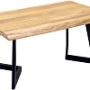 Кухонный стол Buro7 Уиллис 120 (с обзолом, дуб натуральный/черный)