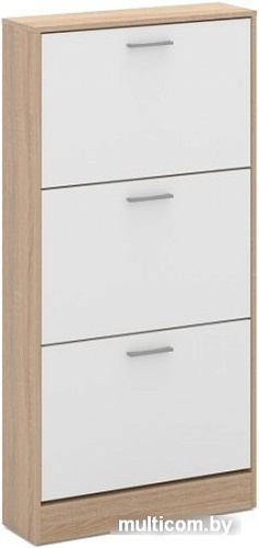 Тумба для обуви Империал 600 3-х дверная (дуб сонома/белый)