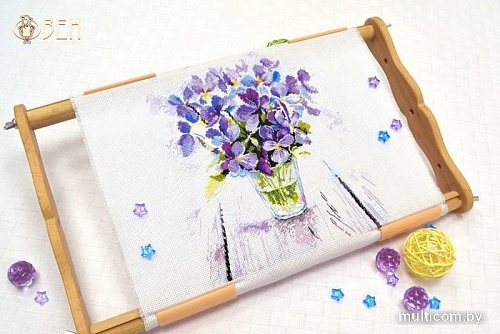 Набор для вышивания Овен Голубые виолы 1006