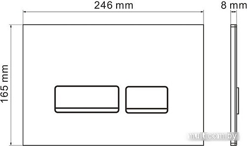 Унитаз подвесной Roxen Antares Bidet в комплекте с инсталляцией StounFix Slim 6 в 1 962866 (кнопка: белое стекло)
