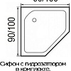 Душевой поддон River Penta 100x100