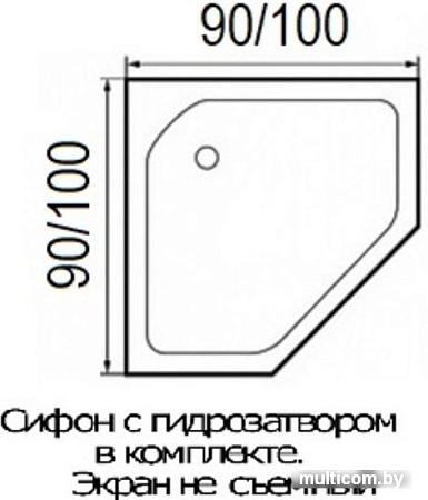 Душевой поддон River Penta 100x100