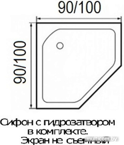 Душевой поддон River Penta 100x100