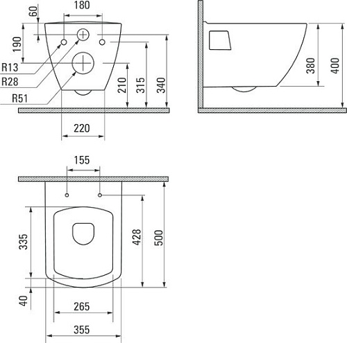 Унитаз Deante Anemon CDZ 6WPW