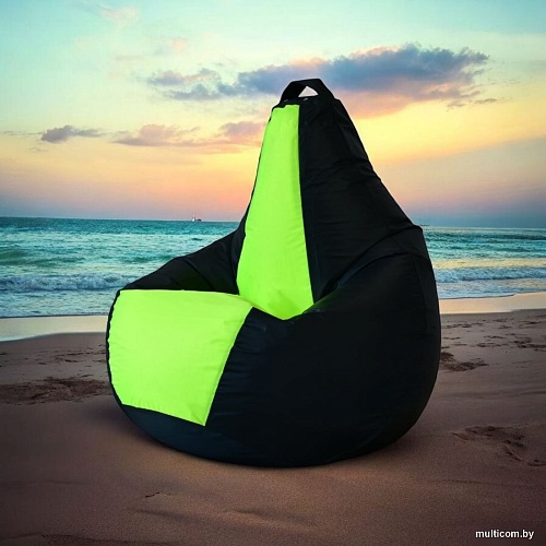 Кресло-мешок Mio Tesoro Груша Kombo XXL GF-130x85-CHN (черный/неон)
