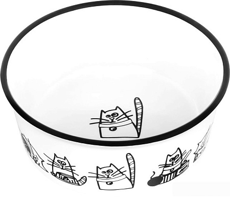Миска Elan Gallery Без кота жизнь не та. Жизнь кошек 230226