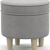 Пуфик Нижегородмебель Лора ТП 328 (ультра дав серебристый серый)