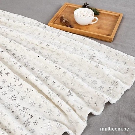 Плед Этель Серебряные снежинки 7155690 180x200