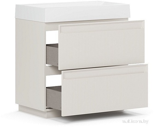 Belux Тумба под умывальник Базель Н 80-02 (180, светлый миндаль матовый)