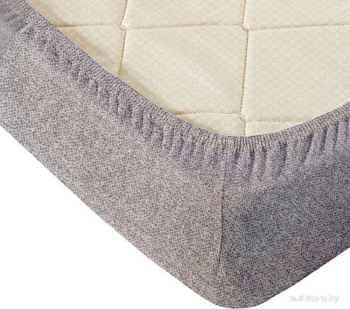 Постельное белье Блакiт На резинке 200x180x25 457981 2994/0 (пепельный)