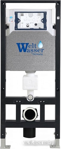 Унитаз подвесной WeltWasser Amberg 506 + Salzbach 043 MT-BL + Amberg RD-MT CR (черный матовый)