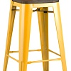 Стул Stool Group Tolix со спинкой YD-H765E-W LG-06 (желтый глянцевый/темное дерево)