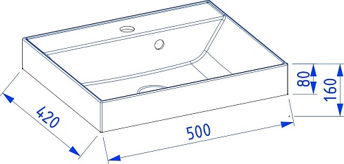 Умывальник Lauter Melisa 50 (искусственный мрамор)