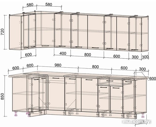 Интерлиния Мила Лайт 1.2x2.7 (серебристый-дуб золотой-дуб бунратти)