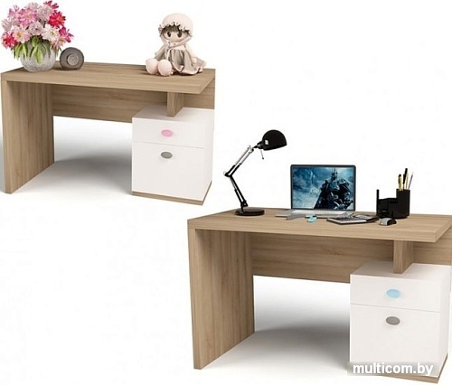 Детский стол ABC-King Mix MIX-10-02-KB (левый, голубой)