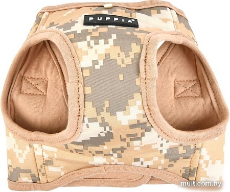 Шлейка-жилетка Puppia Sentinel PAUA-HB1827-EC-S (бежевый камуфляж)