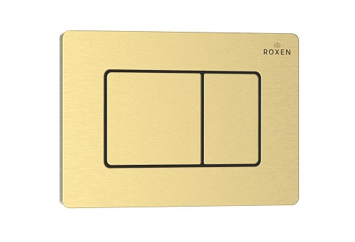 Инсталляция для унитаза Roxen для приставного унитаза Attach с кнопкой смыва 968403 (брашированное золото)