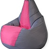 Кресло-мешок Mio Tesoro Груша Kombo XXL GF-130x85-SF (серый/фуксия)